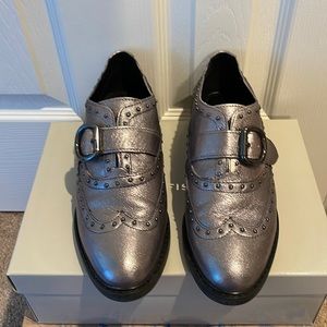 COPY - Marc Fisher silver wingtip shoes